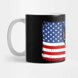 Proud Border Collie American Flag patriotic dog Mug